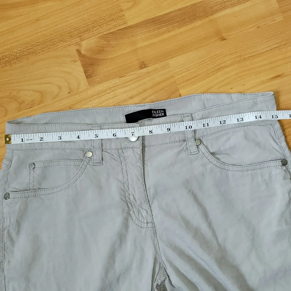 Eileen Fisher Viscose Linen Straight Jean Pants 6